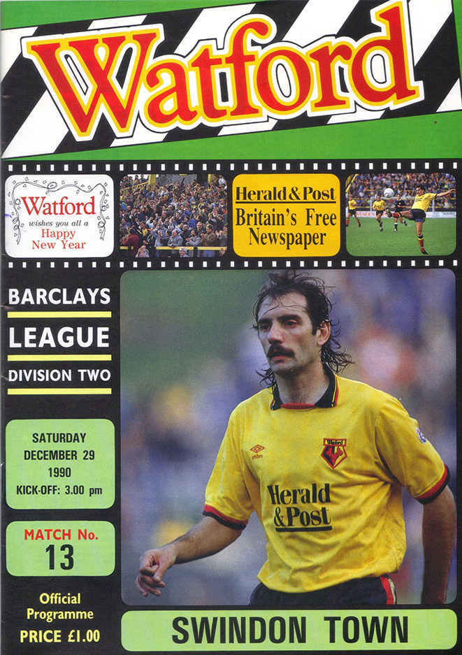 <b>Saturday, December 29, 1990</b><br />vs. Watford (Away)